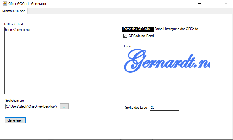 Bild des QRCode Generator