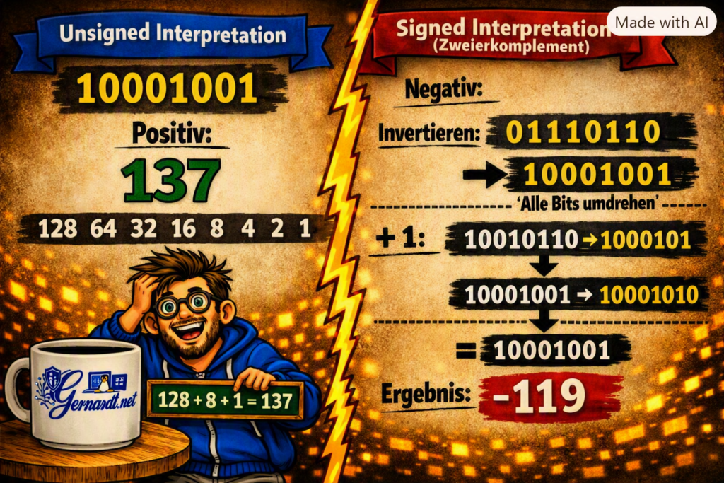Signed und unsigned Bitfolgen